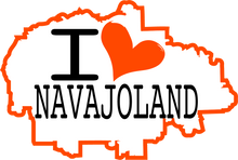 Load image into Gallery viewer, NEW STICKER: I Love Navajoland Sticker
